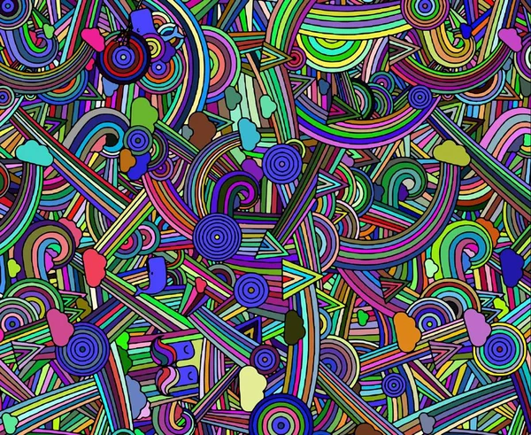 Абстрактний кольоровий фон з різноманітних візерунків. Вектор — стоковий вектор