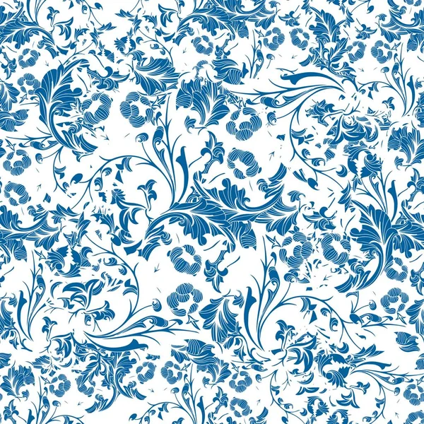 Sorunsuz yinelenen çiçek desenli. Vektör