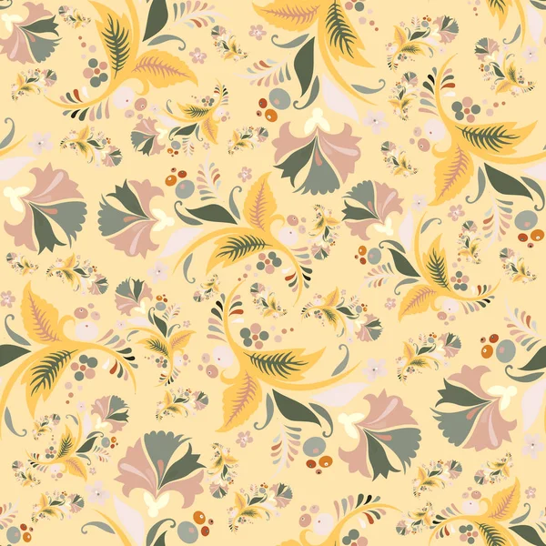 Patrón floral repetitivo sin costuras. Vector — Vector de stock