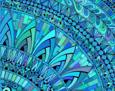 Farklı şekiller oluşan arka plan renkli soyut