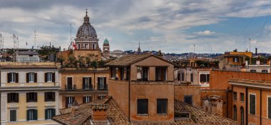 Çatıları eski evler içinde Vatican.Italy