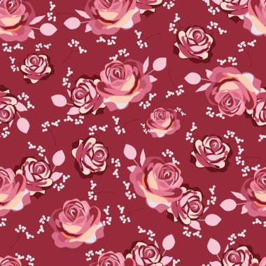 Kusursuz tekrarlayan çiçek deseni