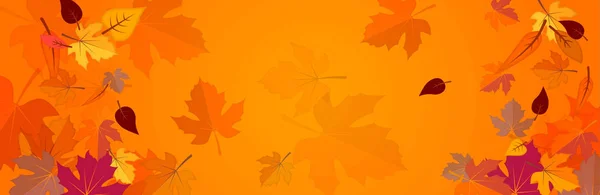 Banner sobre el tema de otoño — Archivo Imágenes Vectoriales