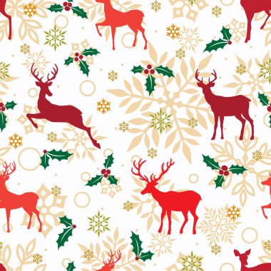 Seamless yinelenen yılbaşı modeli