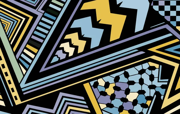 Abstrakter farbiger Hintergrund bestehend aus Linien und Dreiecken — Stockvektor