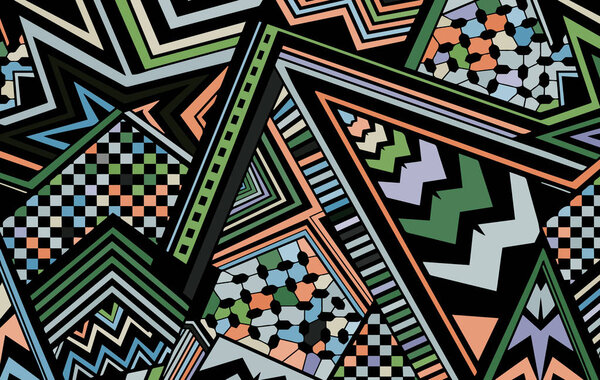 Абстрактный цветной фон из линий и треугольников
