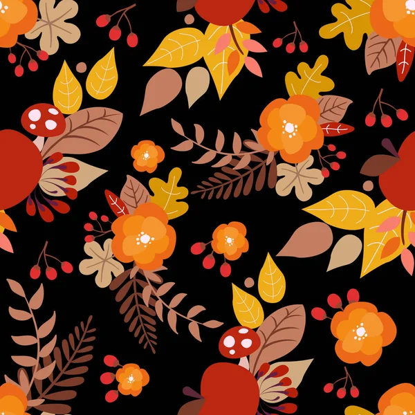 Modèle d'automne sans couture — Image vectorielle
