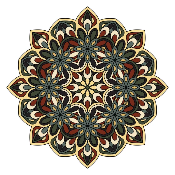 Mandala sobre fondo blanco — Archivo Imágenes Vectoriales