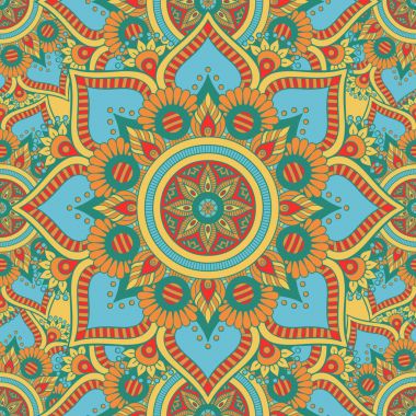 Mandala üzerinden sorunsuz yinelenen desen