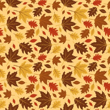 Sonbahar yaprakları ile Dikişsiz desen
