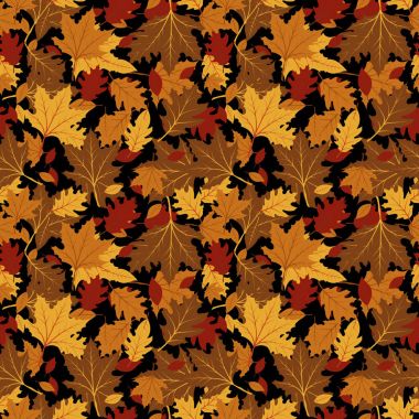 Sonbahar yaprakları ile Dikişsiz desen