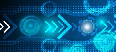 Soyut şekilleri ile teknik arka plan