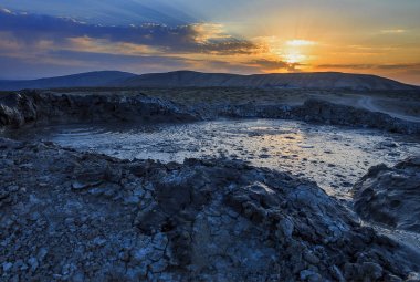Gobustan.Azerbaijan çamur volkanlar
