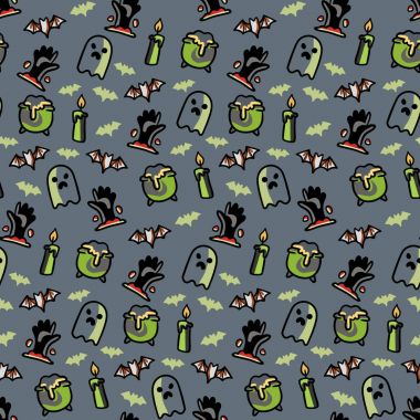 Cadılar Bayramı tasarımı için seamless modeli