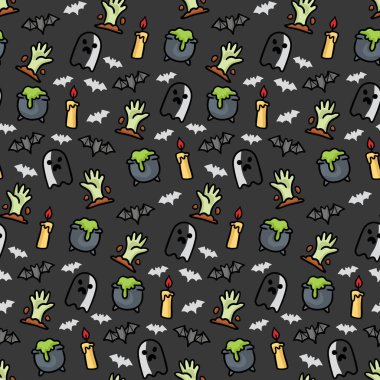 Cadılar Bayramı tasarımı için seamless modeli