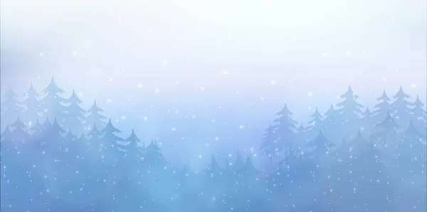 Kerstmis achtergrond winterlandschap — Stockvector