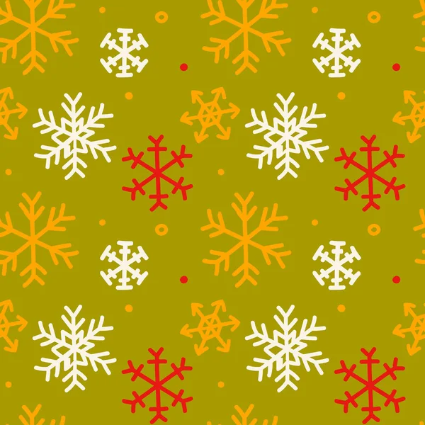 クリスマスのシームレスなパターン — ストックベクタ