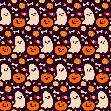 Cadılar Bayramı güzel desenler elemanları ile