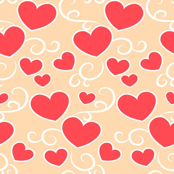 Beautiful seamless patterns ready for valentine's day — Stock Vector