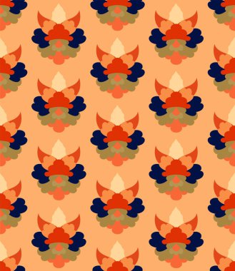 Soyut, dikişsiz çiçek deseni