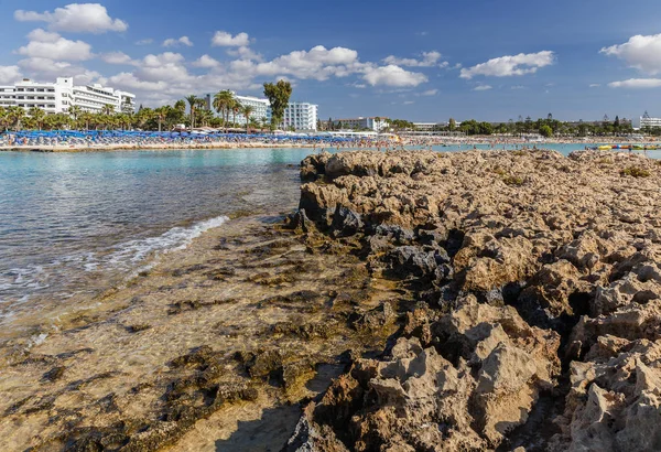 Nissi Beach Ayia Napa'daki. Kıbrıs — Stok fotoğraf
