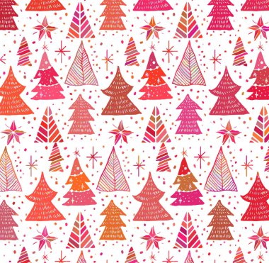 Noel arka plan ile Noel ağaçları