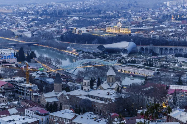 Panorama de Tbilisi al atardecer — Foto de Stock