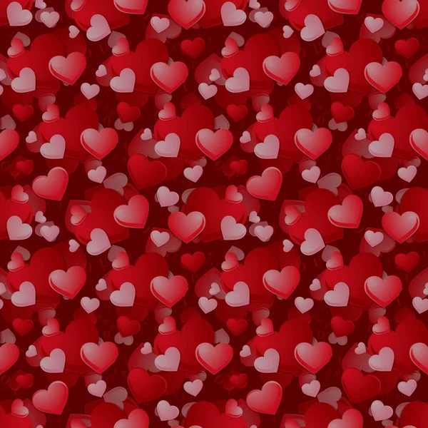 Seamless pattern with hearts on the background — Stock Vector