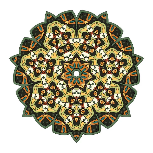 Mandala colorido sobre un fondo blanco — Archivo Imágenes Vectoriales