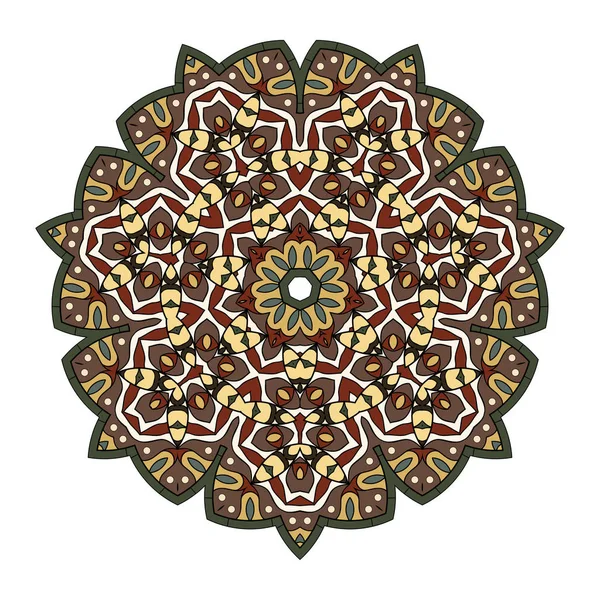 Mandala colorido sobre un fondo blanco — Archivo Imágenes Vectoriales