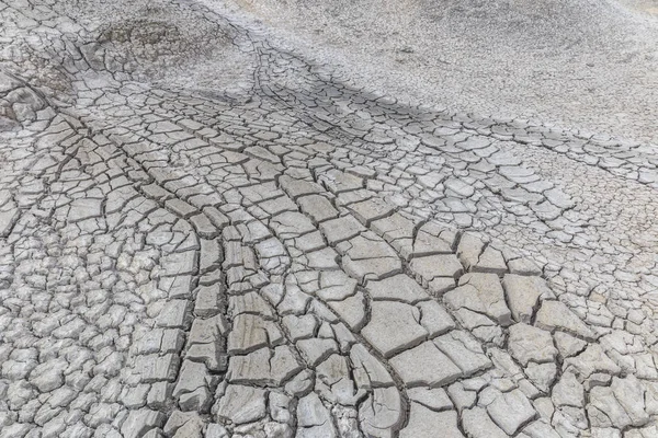 Konsistens av torkad lera, lera vulkaner — Stockfoto