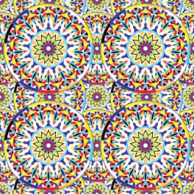 Renkli mandalalar sorunsuz yinelenen desen