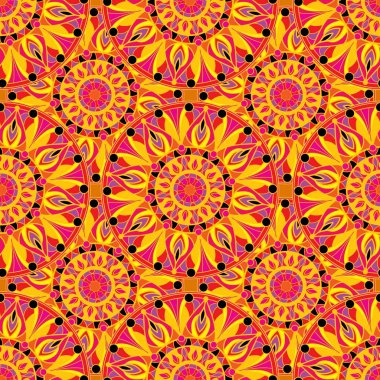Renkli mandalalar sorunsuz yinelenen desen