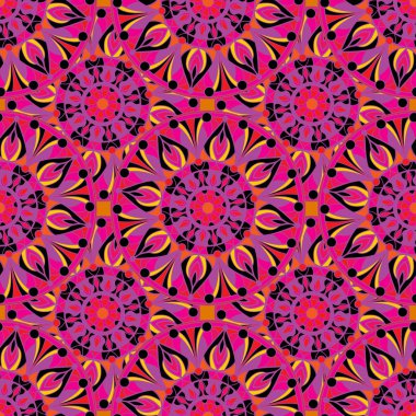 Renkli mandalalar sorunsuz yinelenen desen