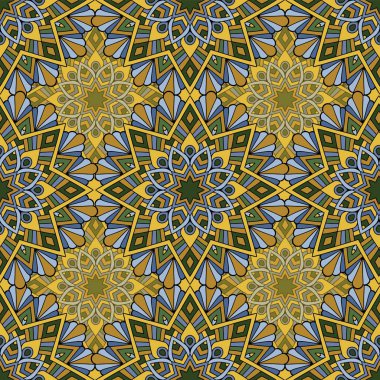 Renkli mandalasnd sorunsuz yinelenen desen