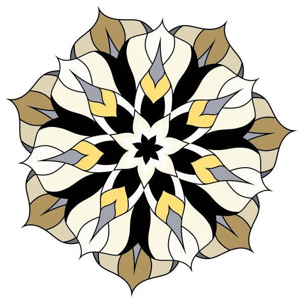 Mandala colorido sobre un fondo blanco — Vector de stock
