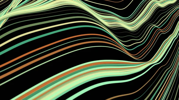 Fond abstrait de lignes d'ondes multicolores — Photo