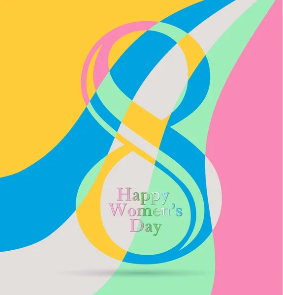 Greeting card dedicated to the international women's day — Stock Vector