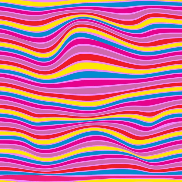 Patrón de onda de color repetitivo sin costuras — Vector de stock
