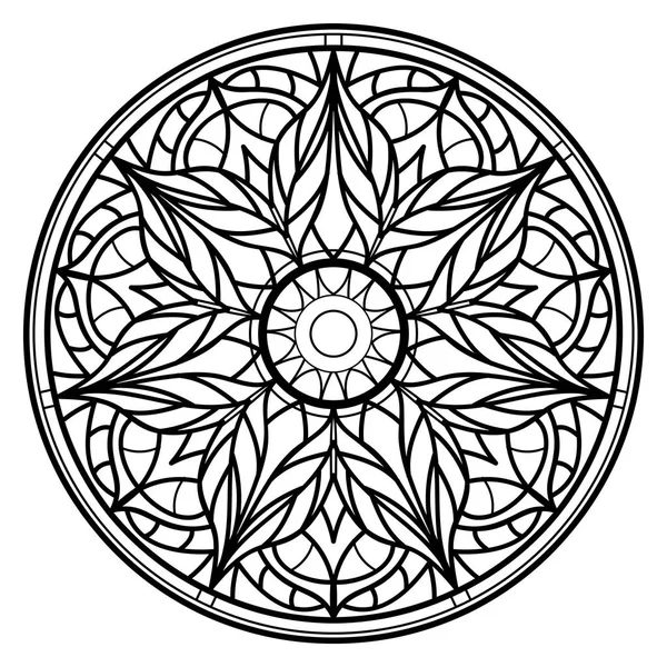 Mandalas pour livre à colorier. Ornements ronds décoratifs. Insolite — Image vectorielle