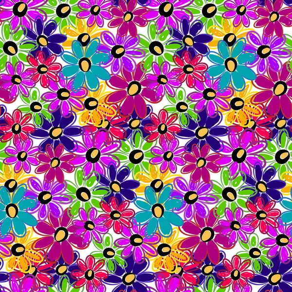 Seamless repeating floral pattern — Stock Vector