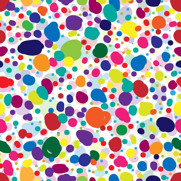 Seamless repeating pattern of color spots — Stock Vector