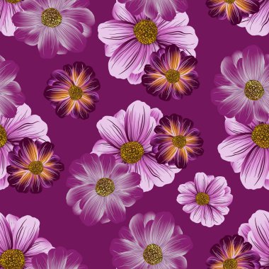 Kır çiçekleri sorunsuz yinelenen desen