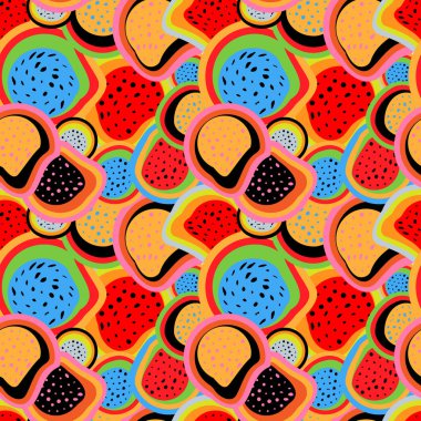 Şekiller çeşitli soyut renkli seamless modeli