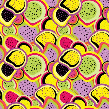 Şekiller çeşitli soyut renkli seamless modeli