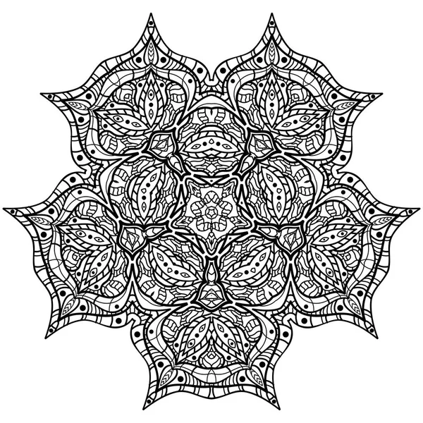 Mandalas para colorear libro. Adornos decorativos redondos . — Vector de stock