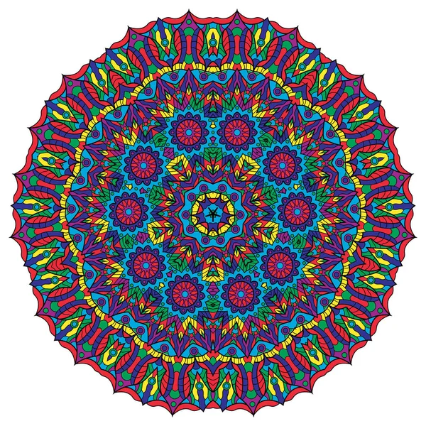 Beyaz bir arka plan üzerinde renkli mandala