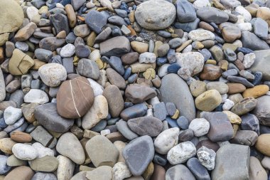 Kıyıda nehir taşları