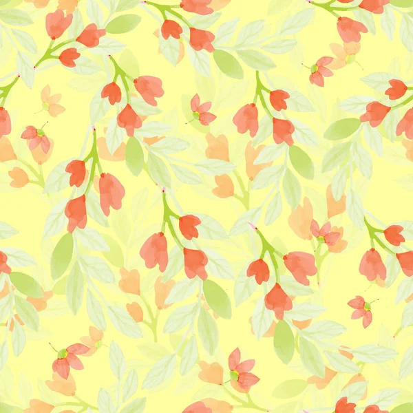 Motif Floral Répétitif Sans Couture — Image vectorielle