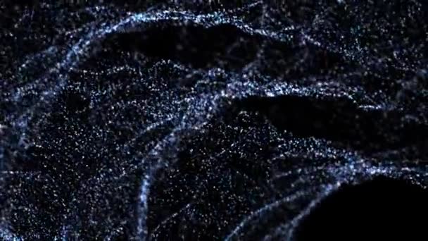 4k анімованих частинок технології фону — стокове відео